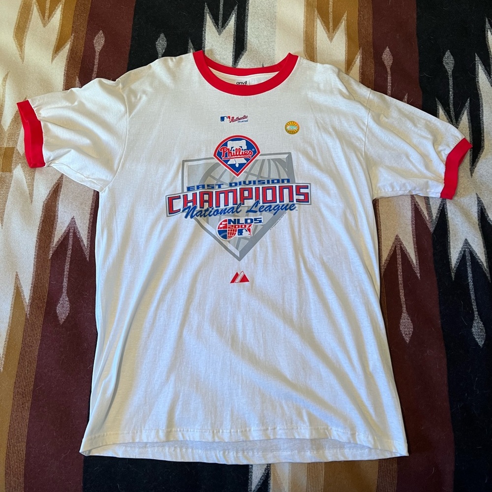 2007 Philadelphia Phillies MLB NLDS east champions T shirt XL NWOT w/ hologram